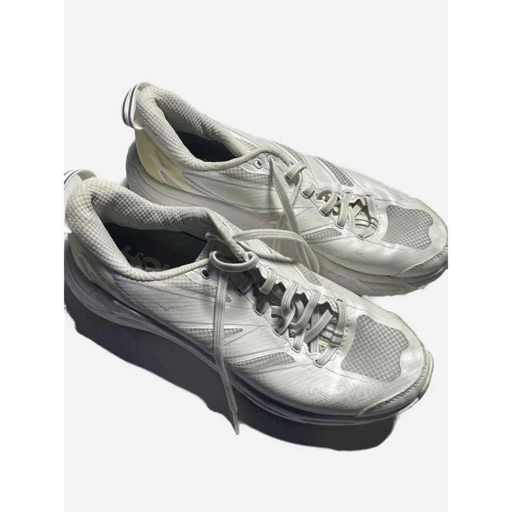 Hoka One One Mafate Speed 2 Men 9 White Silver Trail Running Shoes 1126851 WLRC